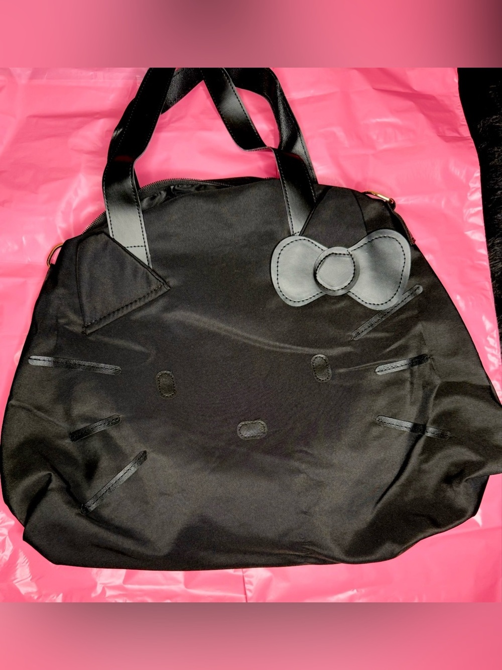 Hello Kitty Black Tote with Signature Bow